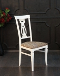 стул деревянный белый с золотом